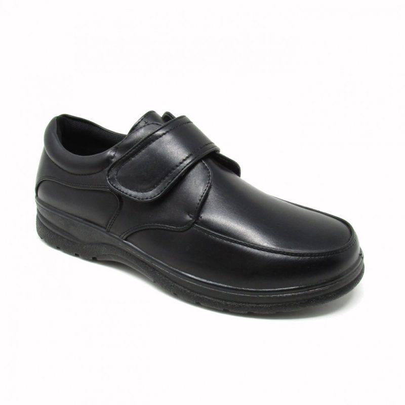 Dr Lightfoot Men’s Black Touch-Fasten Comfort Shoe