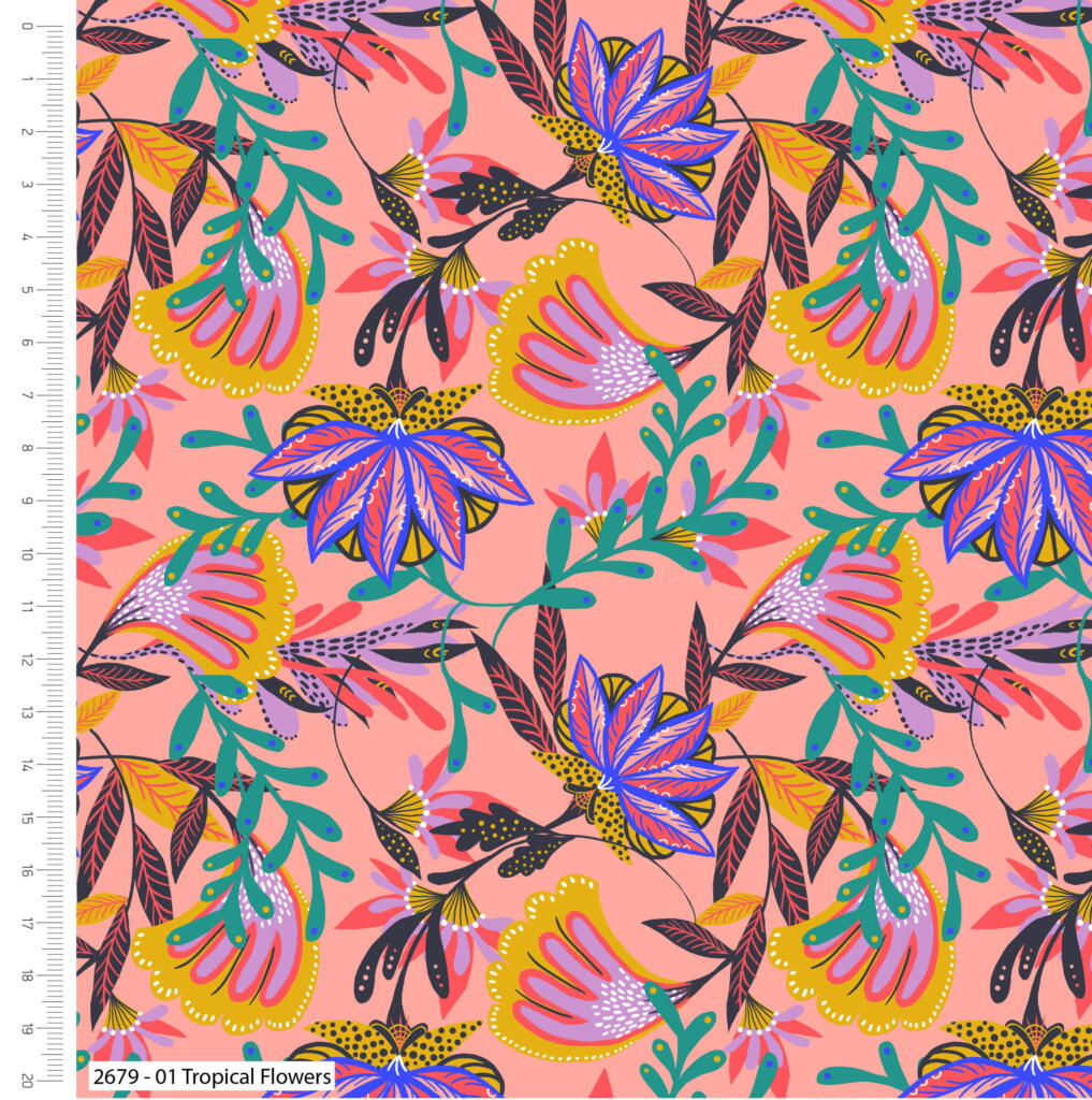 44" Cotton Tropical Leopard In Jungle Cotton Print - JAC’s Fabrics and Crafts