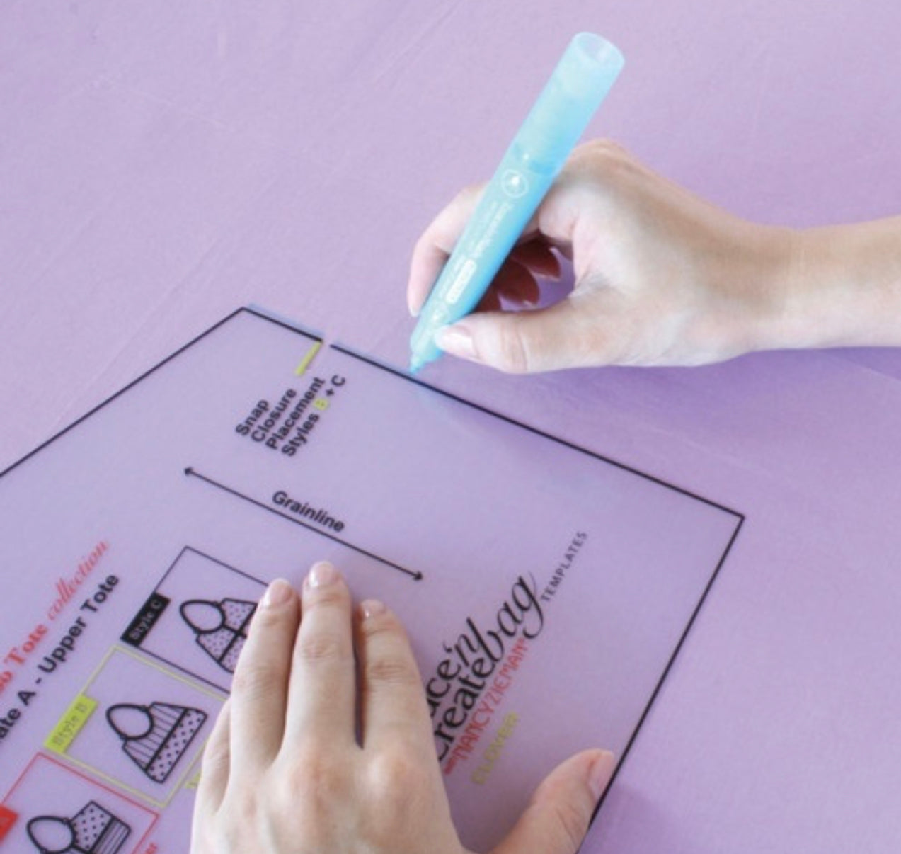 Clover Trace n Create Bag Template with Nancy Zieman: Nancy's Hobo Tote collection - JAC’s Fabrics and Crafts