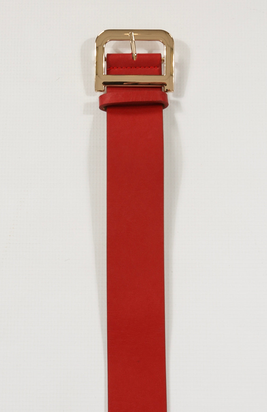 Faux Leather Belt – Red D Buckle