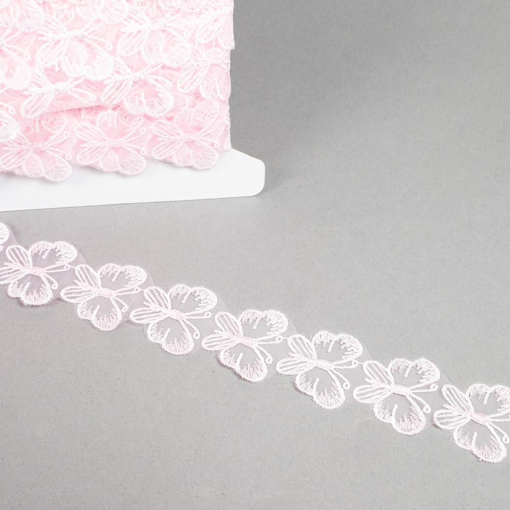 Butterfly Trim Without Pearl – Pale Pink