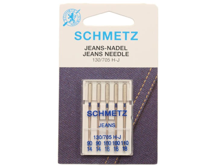 Schmetz Jeans Sewing Machine Needles – Assorted Sizes (Pack of 5)