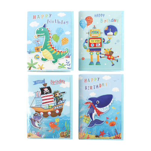 Children’s 3D Birthday Cards – Sea & Space Themes (Choose Design)