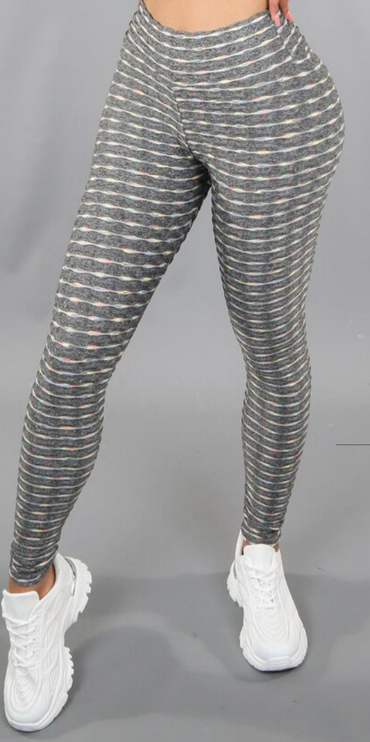 Rainbow Honeycomb Active Bum Sculpt Seam Legging - JAC’s Fabrics and Crafts