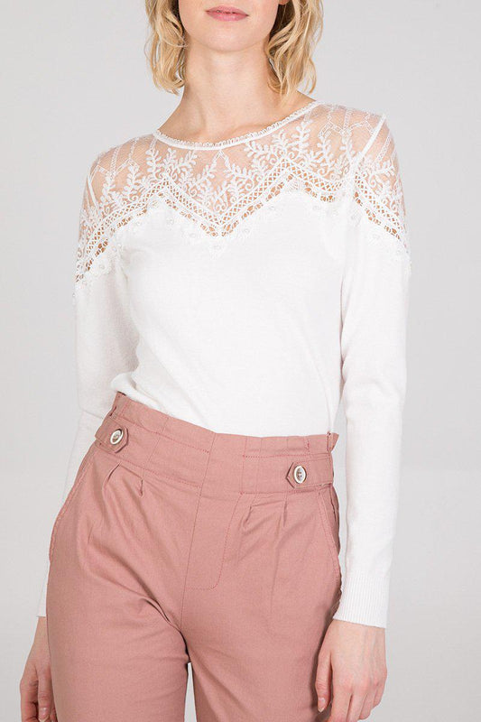 QED London Lace Detail Jumper Womenswear - JAC’s Fabrics and Crafts