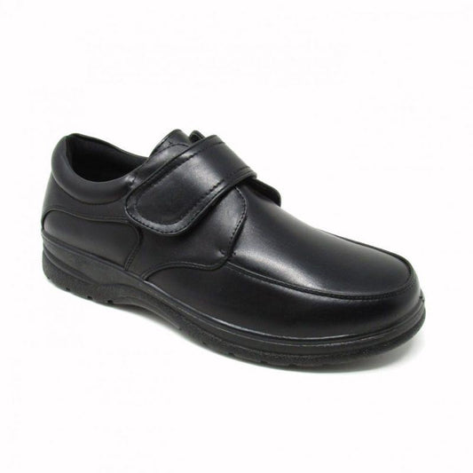 Dr Lightfoot Men’s Black Touch-Fasten Comfort Shoe