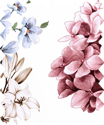 Gütermann Blue Floral Blueberry Printed Fabric - JAC’s Fabrics and Crafts