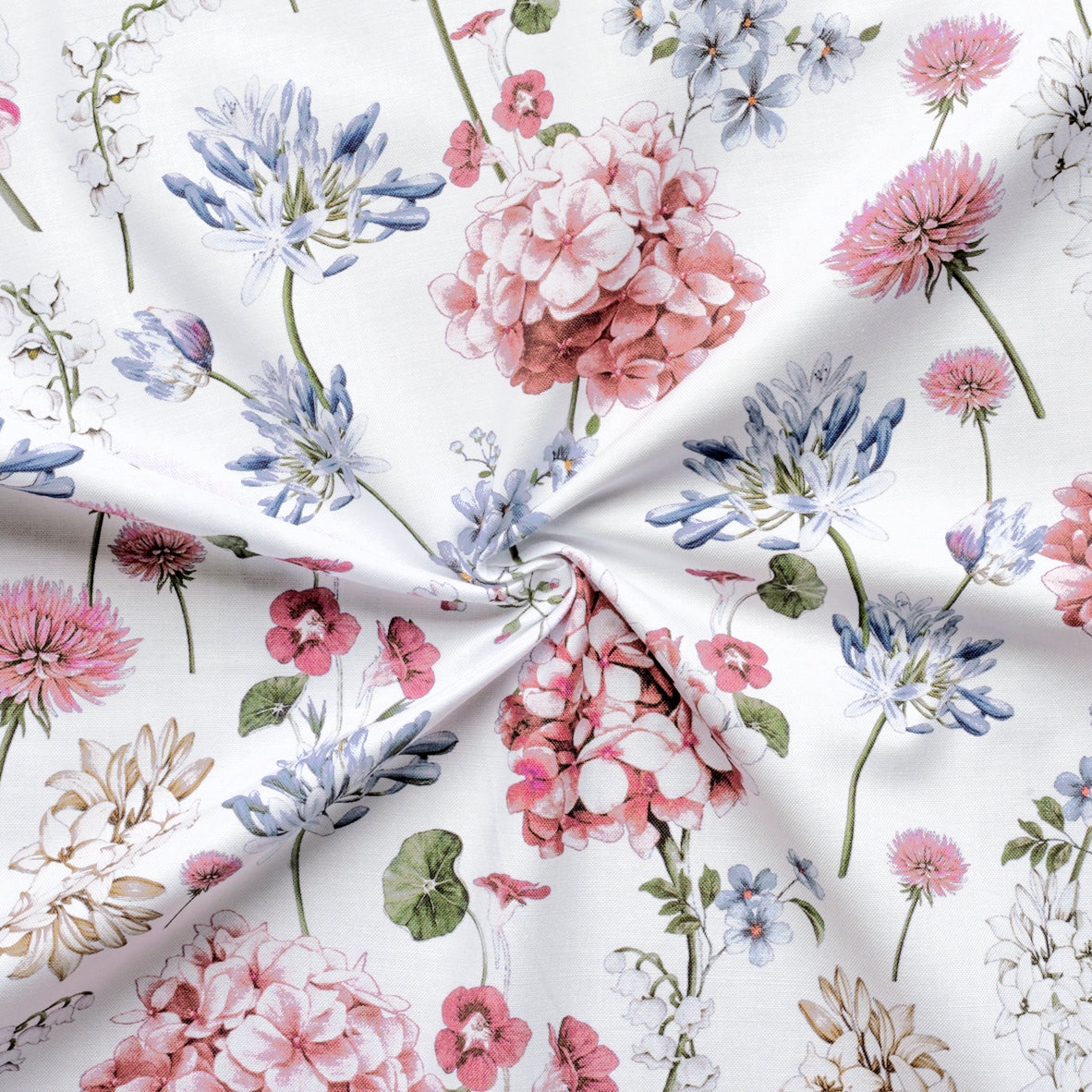 Gütermann Blue Floral Blueberry Printed Fabric - JAC’s Fabrics and Crafts