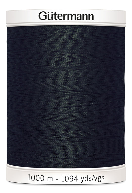 Black Gutermann Sew All Polyester Thread 1000mtr - JAC’s Fabrics and Crafts