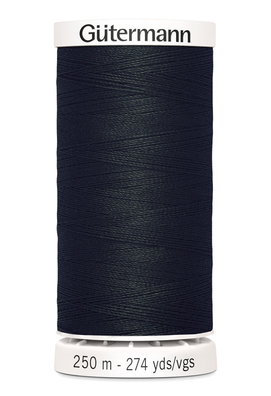 Black Gütermann Sew All Polyester Thread 250mtr - JAC’s Fabrics and Crafts