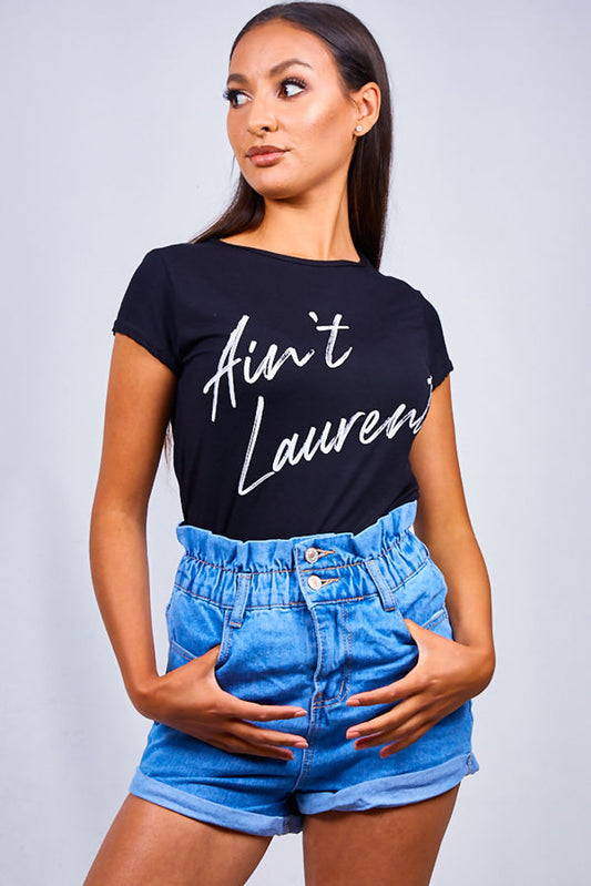Black Saint Laurent Inspired Tee