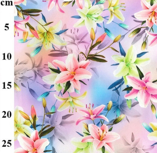 100% Beautiful Viscose Designs -Floral Blooms - per metre - JAC’s Fabrics and Crafts