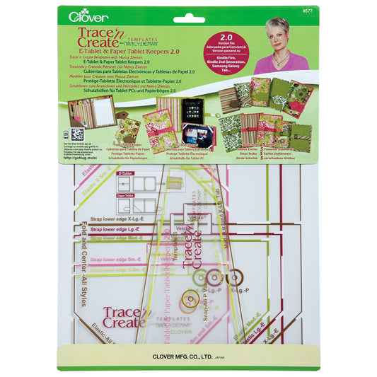Clover Trace n Create Template with Nancy Zieman: E Tablet & Paper Tablet Keepers 2.0 - JAC’s Fabrics and Crafts