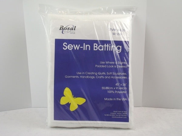 Bosal 45"x36" Polyester Batting Sew In - JAC’s Fabrics and Crafts