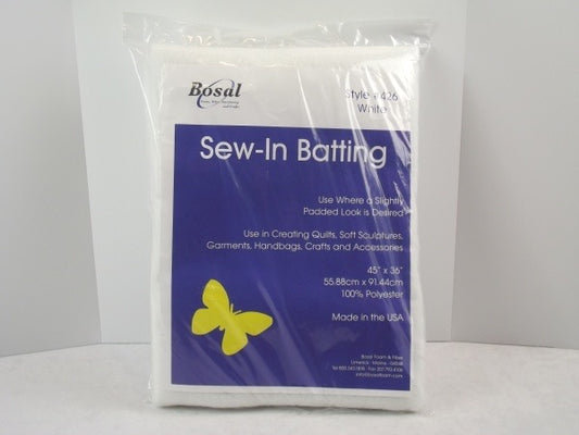 Bosal 45"x36" Polyester Batting Sew In - JAC’s Fabrics and Crafts