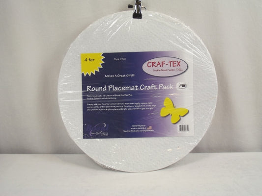 Bosal Craf-Tex Double-Sided Fusible Plus Round Placemat Craft Pack - JAC’s Fabrics and Crafts