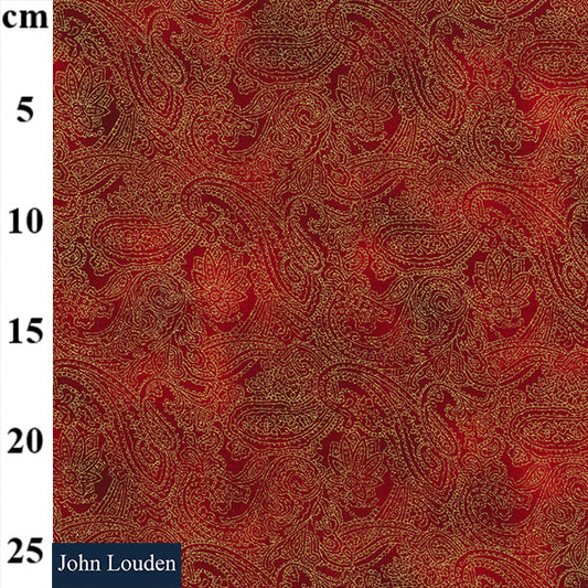 Christmas Blender Cotton – Red with Metallic Foil Print (110cm Wide)