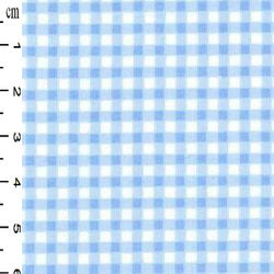 Rose and Hubble Blue Gingham Cotton Poplin Fabric - JAC’s Fabrics and Crafts