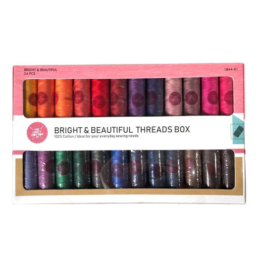 24 x 150m Cotton Thread Essentials - Assorted - JAC’s Fabrics and Crafts