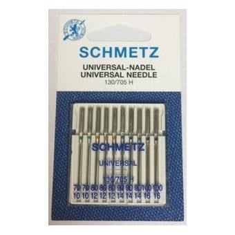 Schmetz Sewing Machine Needles – Universal Assorted Sizes 70–100 (Pack of 10)