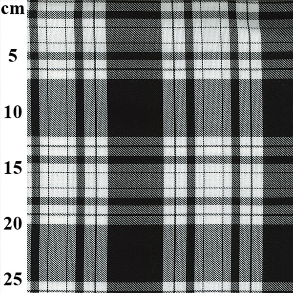 Black and White Polyviscose Tartan Checks Clothing Home DÃ©cor Crafts Fabric - JAC’s Fabrics and Crafts