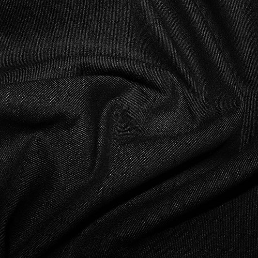 7.5oz Medium-Weight Black Denim Fabric – Per Metre
