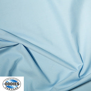 Clearance Plain Polycotton Fabric Light Blue – (per metre)