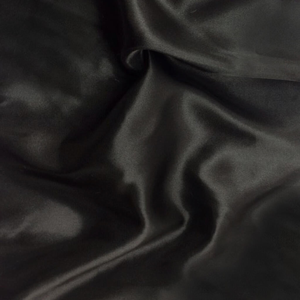Black Dull Duchess Bridal Satin Fabric - sold per metre - JAC’s Fabrics and Crafts