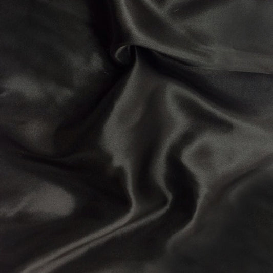 Black Dull Duchess Bridal Satin Fabric - sold per metre - JAC’s Fabrics and Crafts