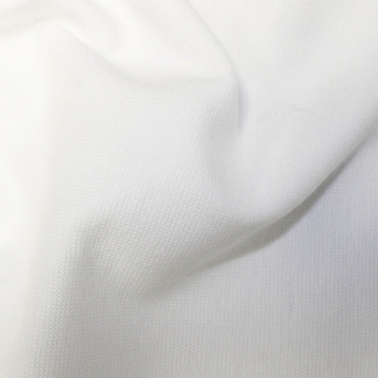White Tubular Jersey Fabric - 95% Cotton, 5% Elastane (Sold Per Metre) - JAC’s Fabrics and Crafts