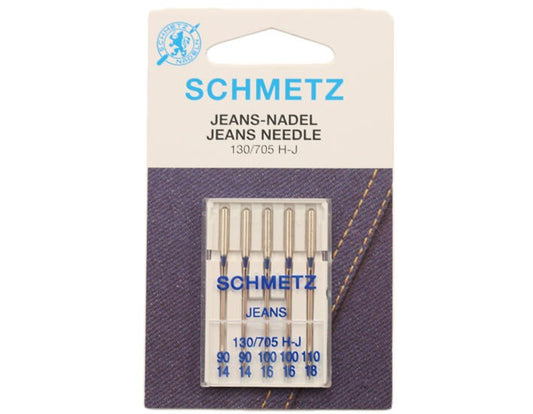 Schmetz Jeans Sewing Machine Needles – Assorted Sizes (Pack of 5)