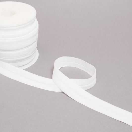 20mm Fold Over Elastic – White (20 Metres)