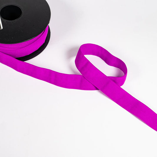20mm Fold Over Elastic – Magenta (Per Metre)