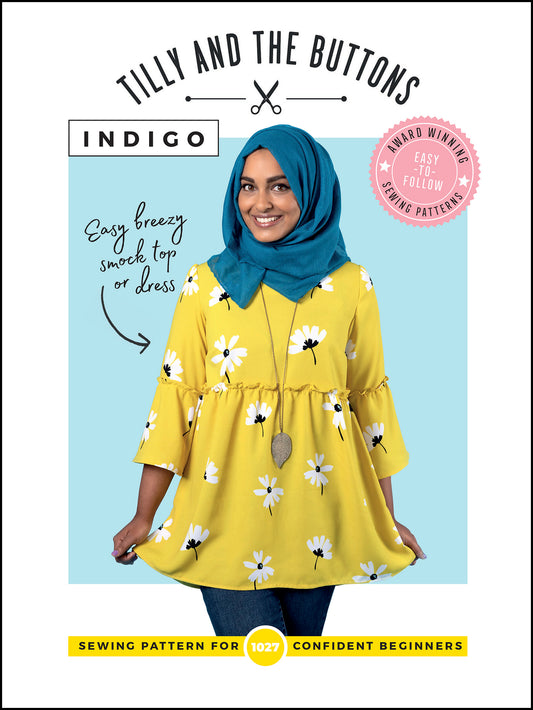TILLY AND THE BUTTONS INDIGO TOP AND DRESS - JAC’s Fabrics and Crafts