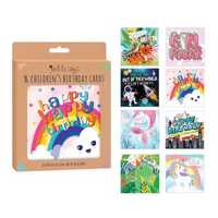 Children’s Birthday Cards – 8 Pack Assorted Designs
